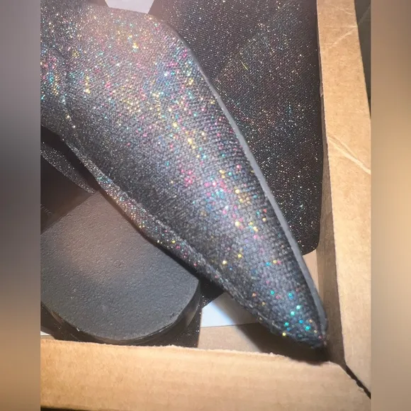 Zara Sparkly Over the Knee Stretch Long Boots - Size 38 - NWT