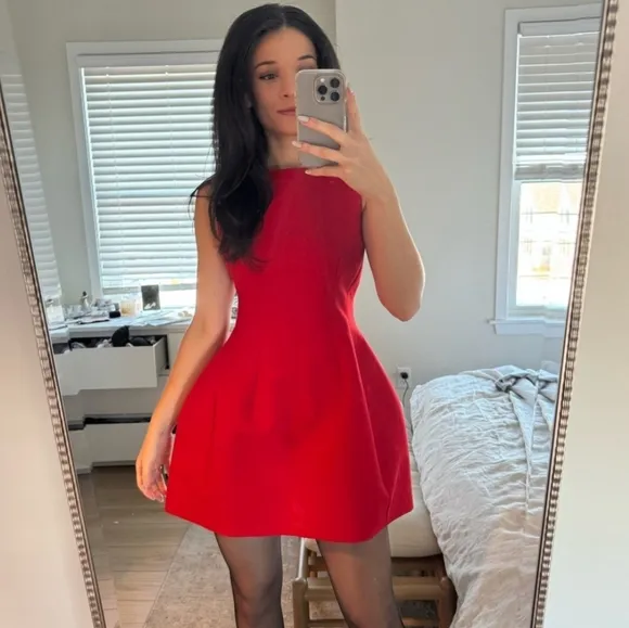Zara Voluminous short dress red size S