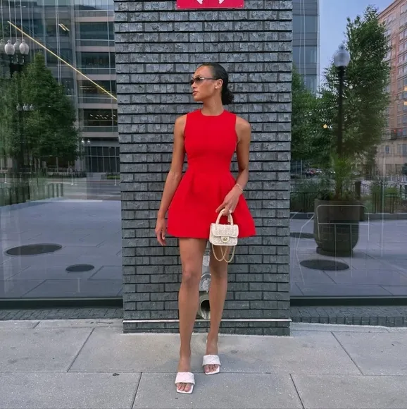 Zara Voluminous short dress red size S