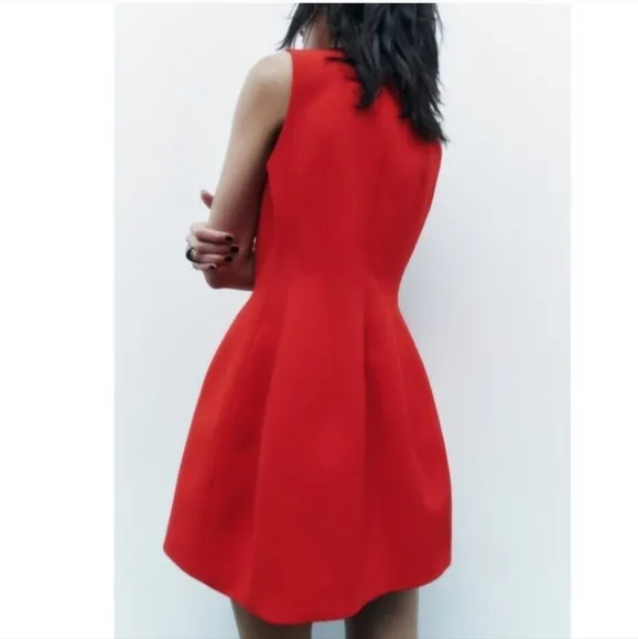 Zara Voluminous short dress red size S
