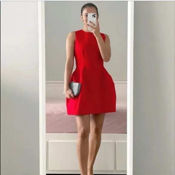 Zara Voluminous short dress red size S