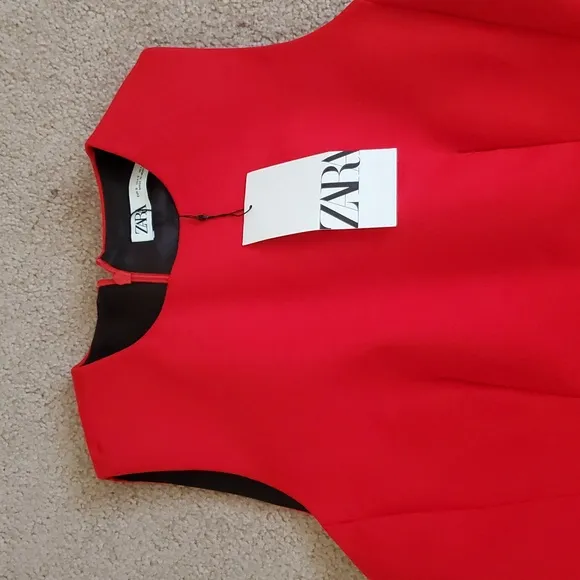 Zara Voluminous short dress red size S