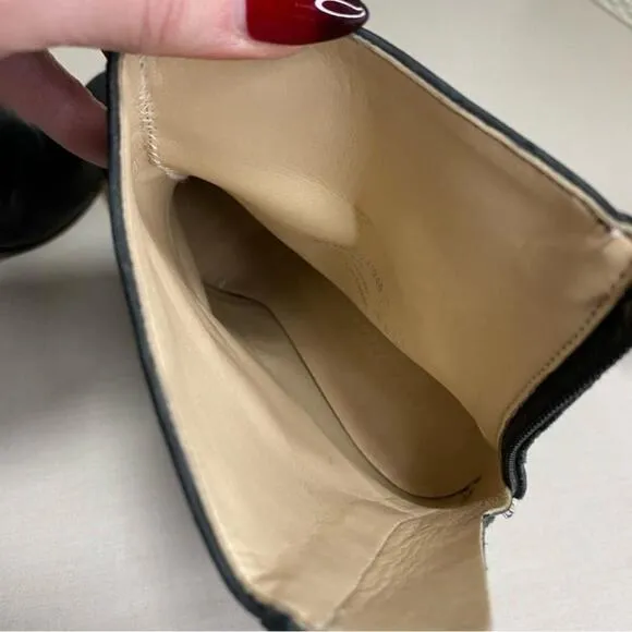ZARA WOMAN SS LAMINATED LEATHER Triangular-shaped heel ANKLE BOOTS - Size 36