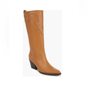 Zodiac Dawson Cowboy Boots Pointy Toe &amp; Knee High Cuoio Brown Women’s Size 6.5